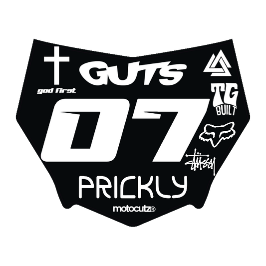 CUSTOM MOTOCUTZ FRONT PLATE DECAL