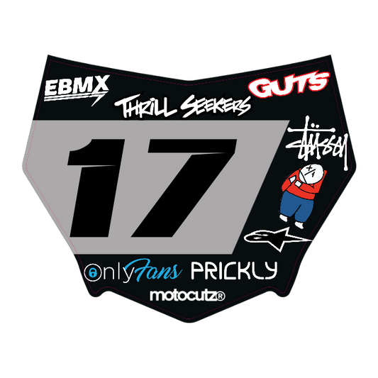 CUSTOM MOTOCUTZ FRONT PLATE DECAL