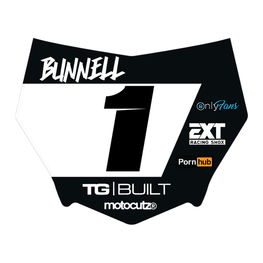 CUSTOM MOTOCUTZ FRONT PLATE DECAL
