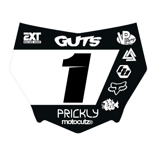 CUSTOM MOTOCUTZ FRONT PLATE DECAL