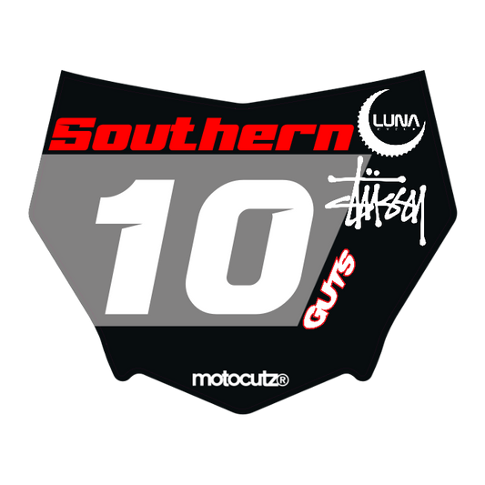 CUSTOM MOTOCUTZ FRONT PLATE DECAL