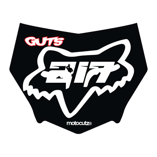 CUSTOM MOTOCUTZ FRONT PLATE DECAL