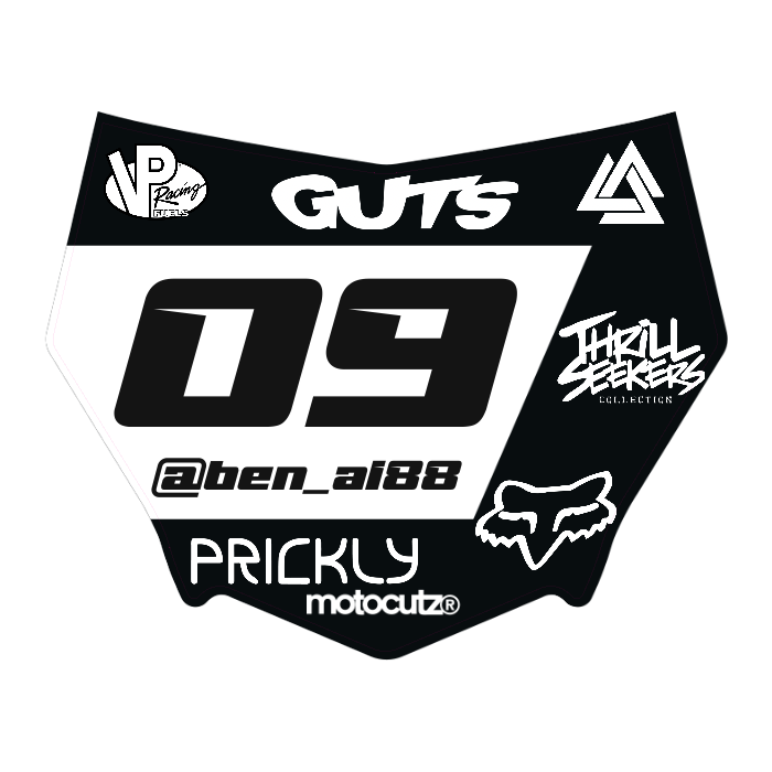 CUSTOM MOTOCUTZ FRONT PLATE DECAL