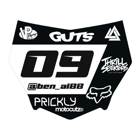 CUSTOM MOTOCUTZ FRONT PLATE DECAL