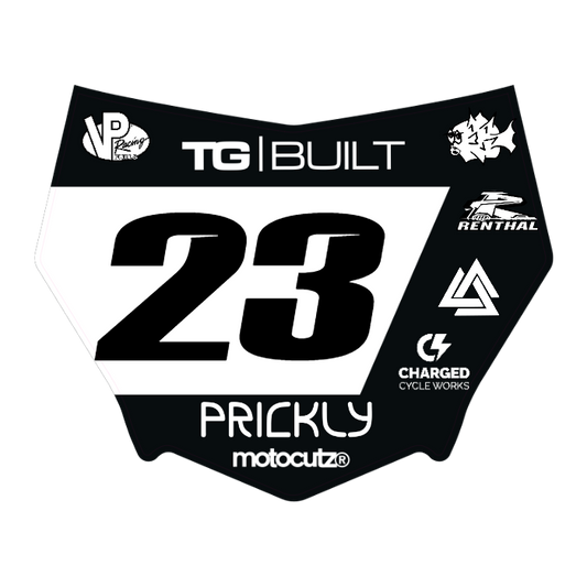 CUSTOM MOTOCUTZ FRONT PLATE DECAL