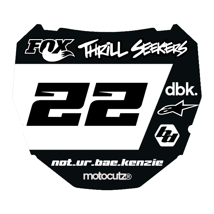 CUSTOM ODI NUMBER PLATE DECAL