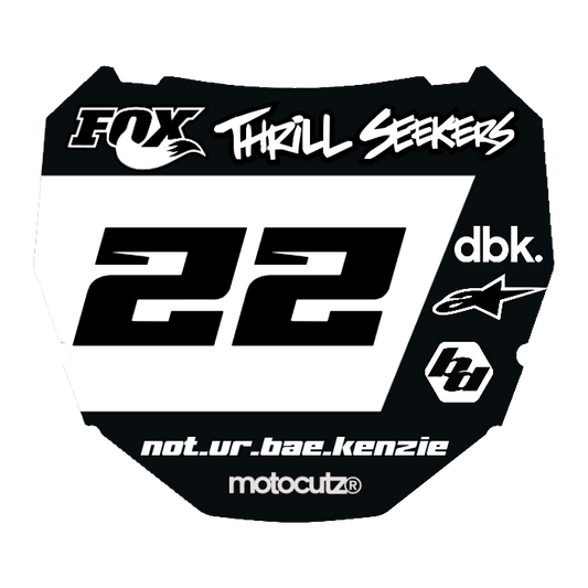 CUSTOM ODI NUMBER PLATE DECAL