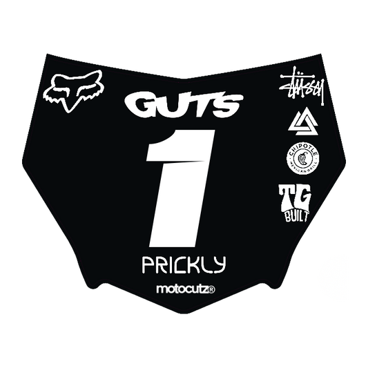 CUSTOM MOTOCUTZ FRONT PLATE DECAL