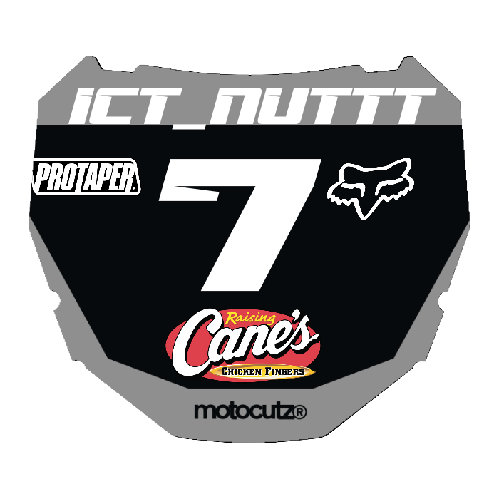 CUSTOM ODI NUMBER PLATE DECAL