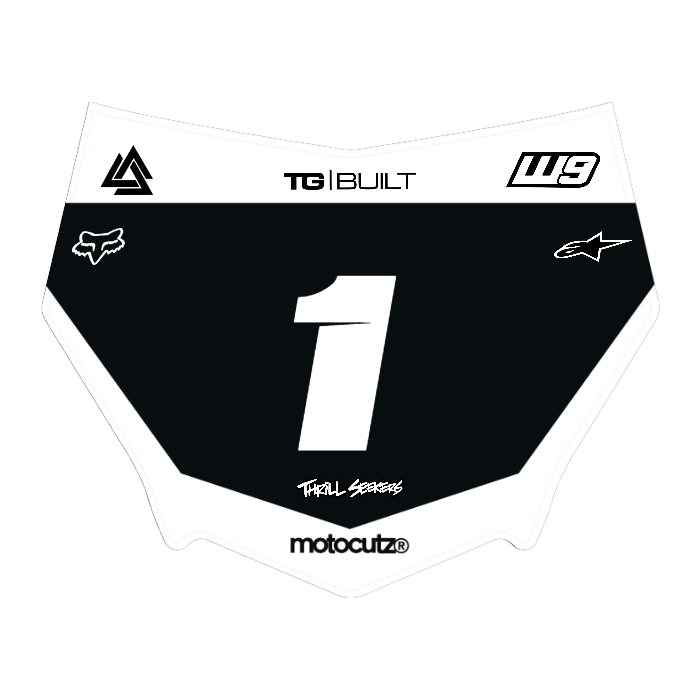 CUSTOM MOTOCUTZ FRONT PLATE DECAL