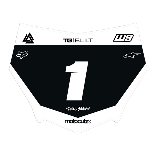 CUSTOM MOTOCUTZ FRONT PLATE DECAL